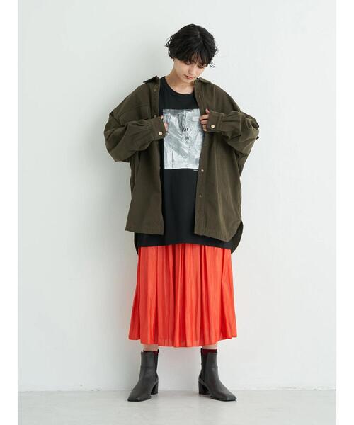 Editt by YECCA VECCA(エディットバイイェッカヴェッカ)の「グラフィティアートスリットBIG Tee *(Tシャツ/カットソー・レディース・オフホワイト/ブラック・FREE)」の20枚目の写真