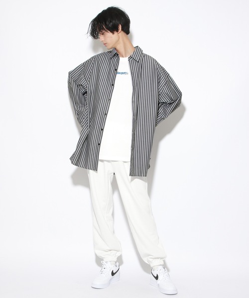 PBLIM（ページボーイリム）の「【PAGEBOYLIM】ストライプシャツ（シャツ/ブラウス・レディース・ブラック系その他/サックスブルー系・MEDIUM/LARGE）」の9枚目の写真