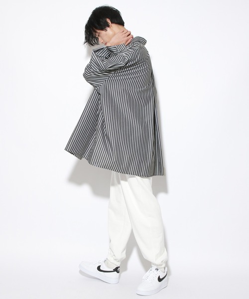 PBLIM（ページボーイリム）の「【PAGEBOYLIM】ストライプシャツ（シャツ/ブラウス・レディース・ブラック系その他/サックスブルー系・MEDIUM/LARGE）」の3枚目の写真