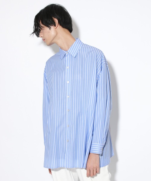 PBLIM（ページボーイリム）の「【PAGEBOYLIM】ストライプシャツ（シャツ/ブラウス・レディース・ブラック系その他/サックスブルー系・MEDIUM/LARGE）」の21枚目の写真