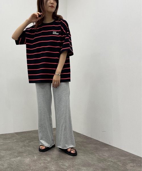 apres jour mignon（アプレジュールミニョン）の「マルチボーダーＴシャツ【ZOZOTOWN限定アイテム】（Tシャツ/カットソー・レディース・ブラック系その他/ボルドー/グリーン系その他・フリー/X-LARGE）」の5枚目の写真