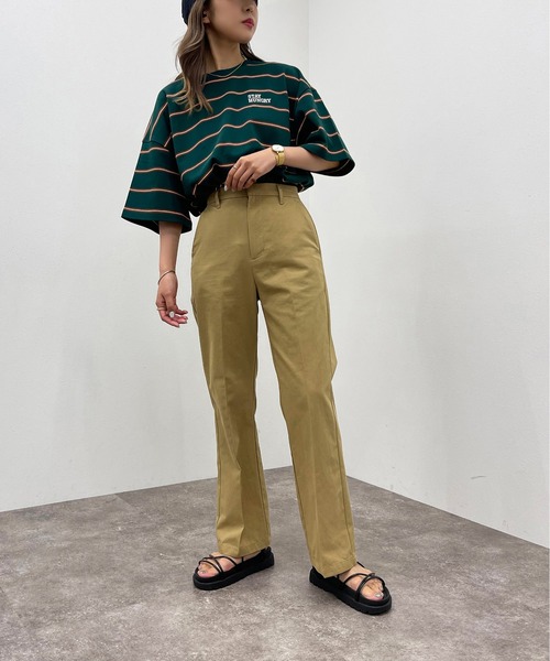 apres jour mignon（アプレジュールミニョン）の「マルチボーダーＴシャツ【ZOZOTOWN限定アイテム】（Tシャツ/カットソー・レディース・ブラック系その他/ボルドー/グリーン系その他・フリー/X-LARGE）」の10枚目の写真