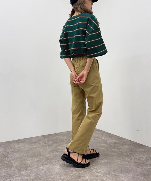 apres jour mignon（アプレジュールミニョン）の「マルチボーダーＴシャツ【ZOZOTOWN限定アイテム】（Tシャツ/カットソー・レディース・ブラック系その他/ボルドー/グリーン系その他・フリー/X-LARGE）」の12枚目の写真