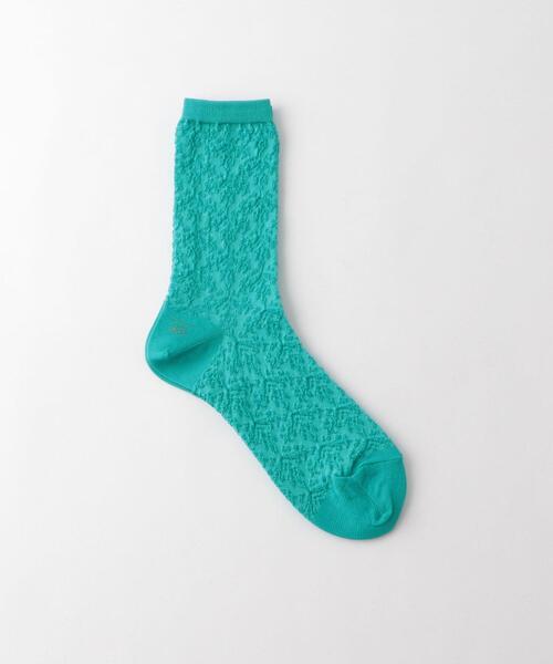 Steven Alan（スティーブンアラン）の「＜MARCOMONDE＞JACQUARD SOCKS/ソックス（ソックス/靴下・レディース・ターコイズブルー/オレンジ・FREE）」の2枚目の写真