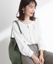 VIS | 【洗濯可】2WAYで使える、襟配色ボウタイ取り外しブラウス(シャツ/ブラウス)