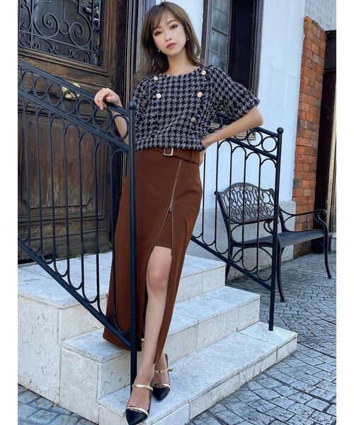 RESEXXY（リゼクシー）の「ツイードフリンジトップス（その他トップス・レディース・ブラック/ホワイト・FREE）」の7枚目の写真