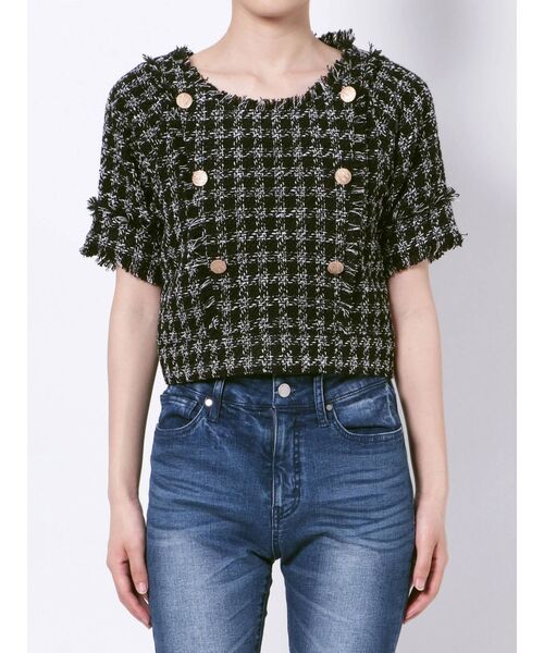 RESEXXY（リゼクシー）の「ツイードフリンジトップス（その他トップス・レディース・ブラック/ホワイト・FREE）」の18枚目の写真