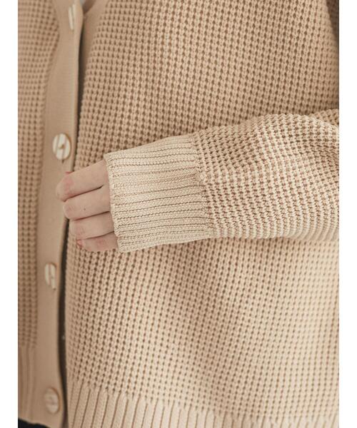 Green　Parks（グリーンパークス）の「かるい　ショート丈ニットカーデ＊（カーディガン/ボレロ・レディース・オフホワイト/ブラック/ブラウン/イエロー/ブルー・FREE）」の17枚目の写真