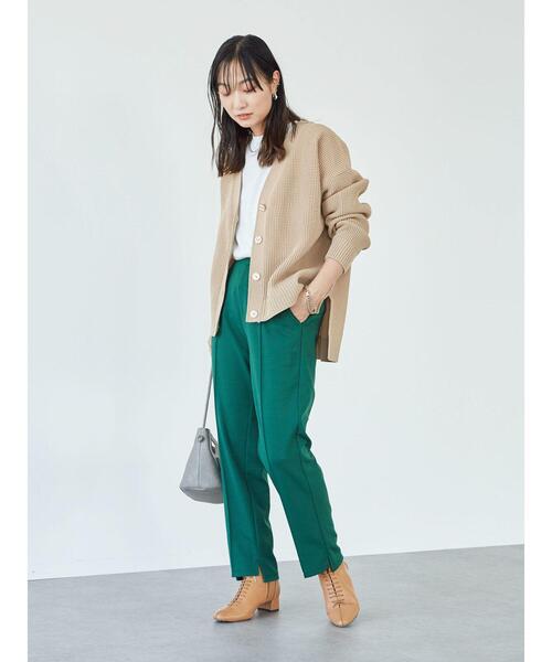 Green　Parks（グリーンパークス）の「かるい　ショート丈ニットカーデ＊（カーディガン/ボレロ・レディース・オフホワイト/ブラック/ブラウン/イエロー/ブルー・FREE）」の22枚目の写真