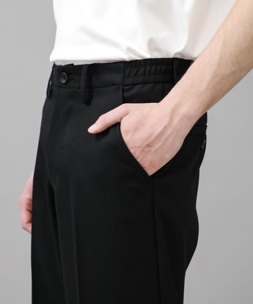 KIIT（キート）の「【KIIT】STUDIOUS別注 STRAIGHT PANTS（スラックス・メンズ・ブラック・1/2）」の5枚目の写真