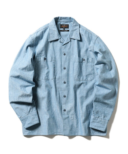 セール Beams Plus シャンブレー ミリタリー オープンカラーシャツ シャツ ブラウス Beams Plus ビームスプラス のファッション通販 Zozotown
