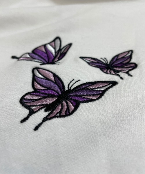 JACKROSE（ジャックローズ）の「JE-ローズ&バタフライ・プルパーカー（パーカー・メンズ・ホワイト/ホワイト系その他2/ブラック/ブラック系その他2・M/L）」の7枚目の写真