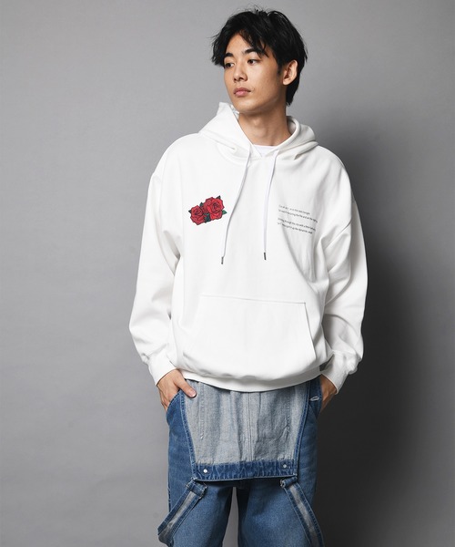 JACKROSE（ジャックローズ）の「JE-ローズ&バタフライ・プルパーカー（パーカー・メンズ・ホワイト/ホワイト系その他2/ブラック/ブラック系その他2・M/L）」の21枚目の写真