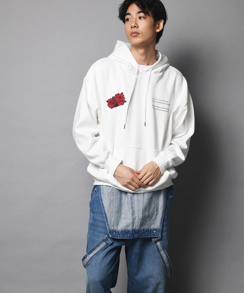 JACKROSE（ジャックローズ）の「JE-ローズ&バタフライ・プルパーカー（パーカー・メンズ・ホワイト/ホワイト系その他2/ブラック/ブラック系その他2・M/L）」の22枚目の写真