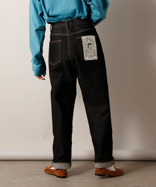 fredy repit（フレディレピ）の「ルーズテーパード デニムパンツ（デニムパンツ・レディース・ブラック/ネイビー・38/36）」の2枚目の写真