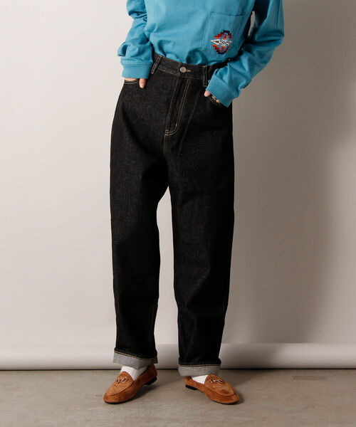 fredy repit（フレディレピ）の「ルーズテーパード デニムパンツ（デニムパンツ・レディース・ブラック/ネイビー・38/36）」の8枚目の写真