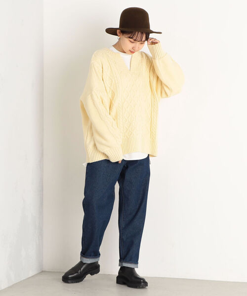 fredy repit（フレディレピ）の「ルーズテーパード デニムパンツ（デニムパンツ・レディース・ブラック/ネイビー・38/36）」の14枚目の写真