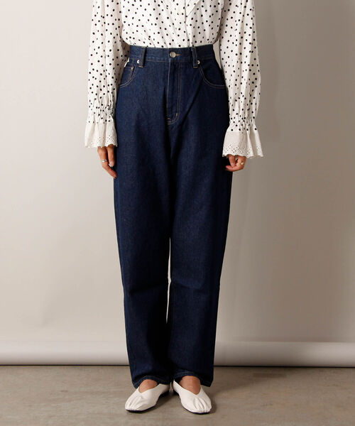 fredy repit（フレディレピ）の「ルーズテーパード デニムパンツ（デニムパンツ・レディース・ブラック/ネイビー・38/36）」の20枚目の写真