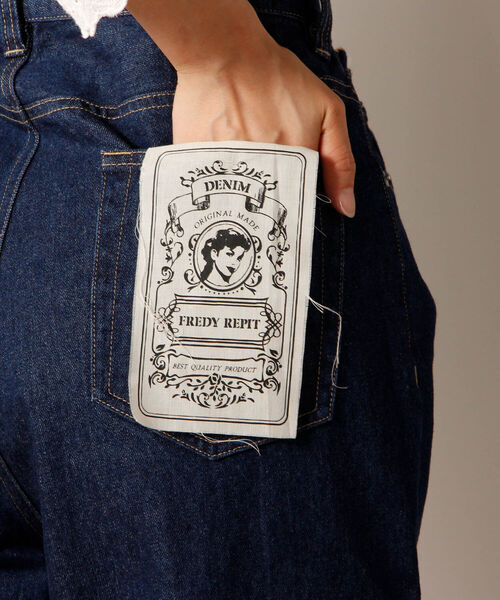 fredy repit（フレディレピ）の「ルーズテーパード デニムパンツ（デニムパンツ・レディース・ブラック/ネイビー・38/36）」の7枚目の写真