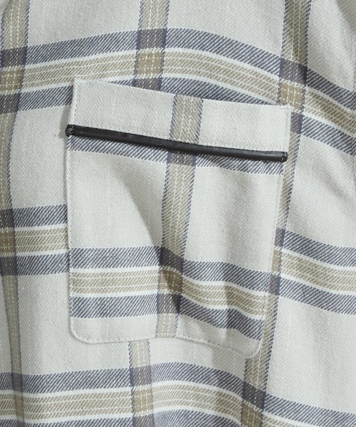 ONIGIRI(オニギリ)の「チェック柄 シャツワンピース(シャツワンピース・レディース・グレー/キャメル・LARGE/MEDIUM)」の14枚目の写真