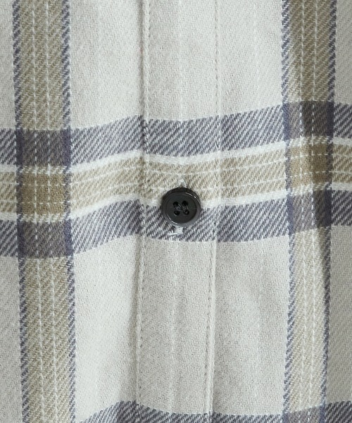 ONIGIRI(オニギリ)の「チェック柄 シャツワンピース(シャツワンピース・レディース・グレー/キャメル・LARGE/MEDIUM)」の9枚目の写真