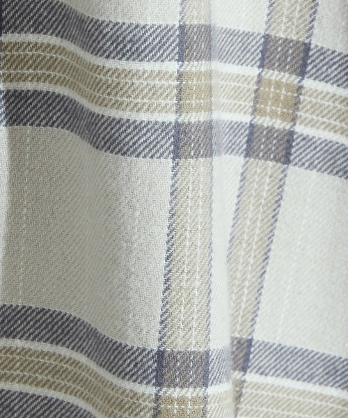 ONIGIRI(オニギリ)の「チェック柄 シャツワンピース(シャツワンピース・レディース・グレー/キャメル・LARGE/MEDIUM)」の12枚目の写真
