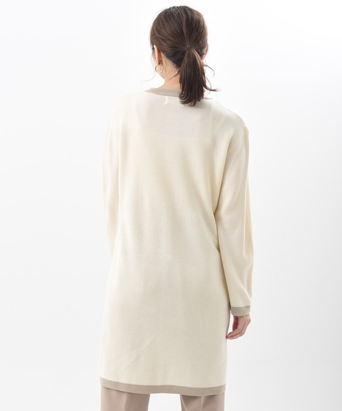 rps（アールピーエス）の「バイカラーロングニットカーディガン（カーディガン/ボレロ・レディース・ブラック/ベージュ/アイボリー・M）」の7枚目の写真