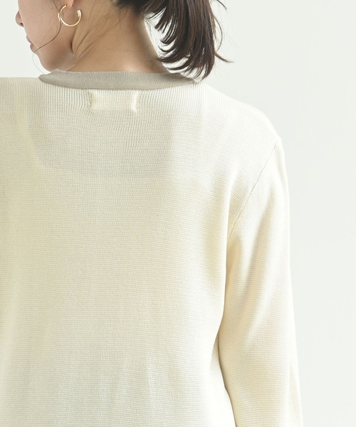 rps（アールピーエス）の「バイカラーロングニットカーディガン（カーディガン/ボレロ・レディース・ブラック/ベージュ/アイボリー・M）」の11枚目の写真