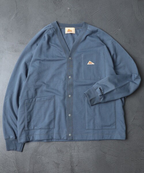 FREAK'S STORE（フリークスストア）の「WEB限定 KELTY×FREAK'S STORE/ケルティ 別注 ワンポイント ヴィンテージロゴ スウェットカーディガン/ビッグシルエット（カーディガン/ボレロ・メンズ・ブラック/グレー/ブラウン/ダークグリーン/グレイッシュブルー・SMALL/MEDIUM/LARGE/X-LARGE）」の9枚目の写真