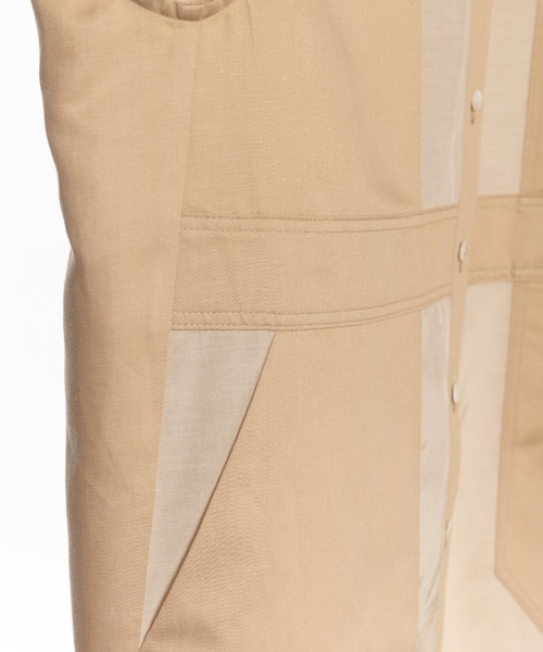 RURI.W(ルリ)の「【RURI.W】SPLICED SHIRT(シャツ/ブラウス・レディース・ベージュ/ネイビー・FREE)」の7枚目の写真