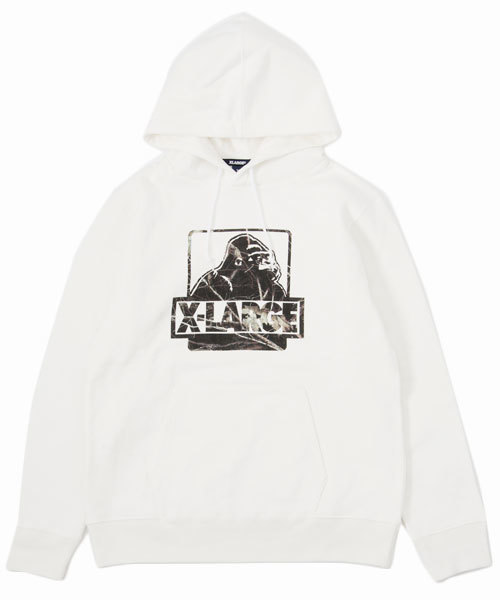 XLARGE（エクストララージ）の「TREE CAMO OG PULLOVER HOOD SWEAT（パーカー・メンズ・ホワイト/ブラック/アッシュ/ライトグリーン/ネイビー・X-LARGE/MEDIUM/SMALL/LARGE）」の2枚目の写真