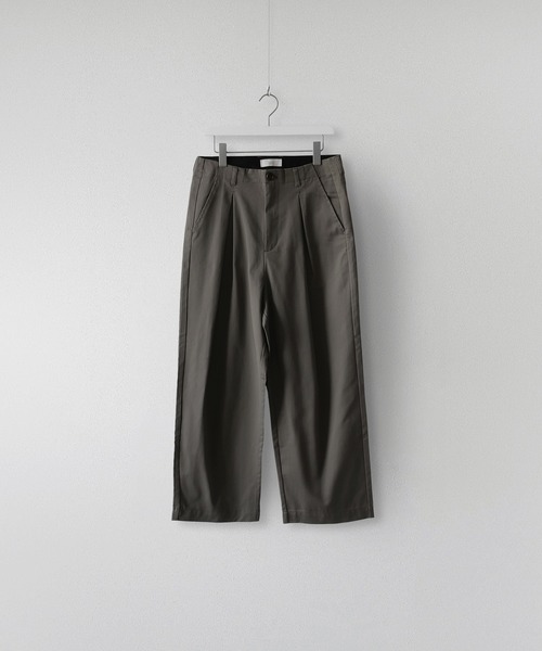 remer（リメール）の「loose box pleats chino wide PT/ルーズボックスプリーツチノパンツ（チノパンツ・メンズ・チャコールグレー/オフホワイト/オリーブ・SMALL/MEDIUM/LARGE）」の14枚目の写真