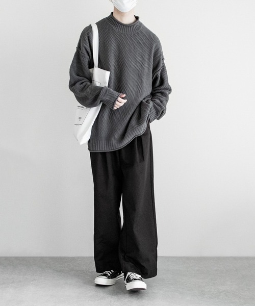 remer（リメール）の「loose box pleats chino wide PT/ルーズボックスプリーツチノパンツ（チノパンツ・メンズ・チャコールグレー/オフホワイト/オリーブ・SMALL/MEDIUM/LARGE）」の16枚目の写真