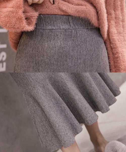 LUGG NAGG(ラグナグ)の「フィッシュテールマーメイドハイウエストマキシニットスカート(スカート・レディース・ブラック/グレー/オフホワイト/モカ・M)」の12枚目の写真