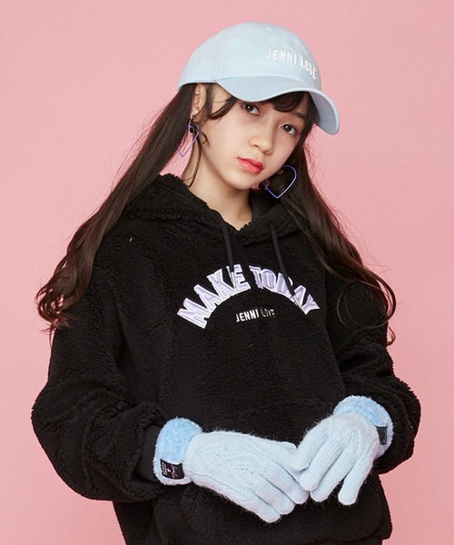 JENNI love(ジェニィラブ)の「オーガニックコットンロゴキャップ(キャップ・キッズ・ラベンダー/サックスブルー/ブラック・54cm/56cm)」の1枚目の写真