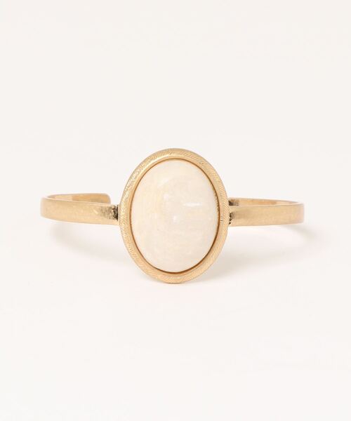 rapiecage（ラピエサージュ）の「オーバルストーンバングル（バングル/リストバンド・レディース・ホワイト/ブラック・FREE）」の5枚目の写真