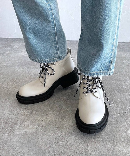 PAGEBOY（ページボーイ）の「エンジニアローファー（ローファー・レディース・ブラック/オフホワイト・M/L）」の3枚目の写真