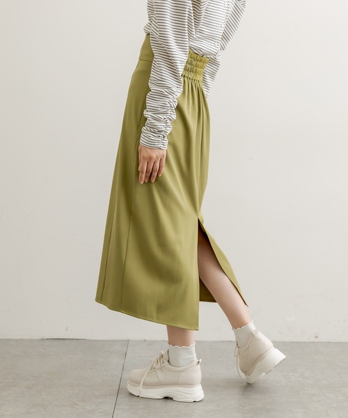 OLIVE des OLIVE（オリーブデオリーブ）の「ペンシルラインスカート（スカート・レディース・ブラック/パープル/ブラウン/オリーブ/アイボリー・FREE）」の5枚目の写真