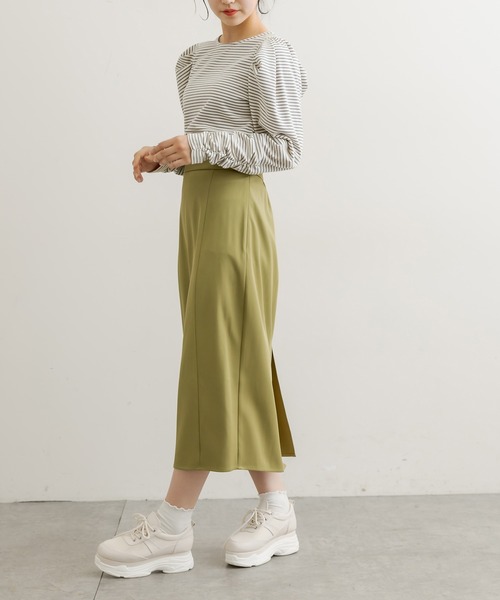 OLIVE des OLIVE（オリーブデオリーブ）の「ペンシルラインスカート（スカート・レディース・ブラック/パープル/ブラウン/オリーブ/アイボリー・FREE）」の22枚目の写真