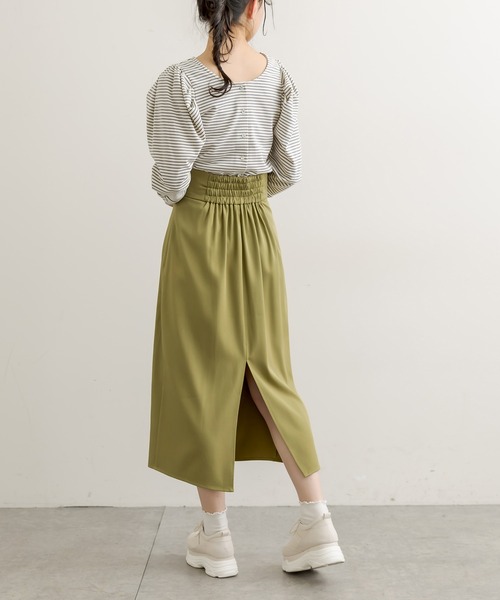 OLIVE des OLIVE（オリーブデオリーブ）の「ペンシルラインスカート（スカート・レディース・ブラック/パープル/ブラウン/オリーブ/アイボリー・FREE）」の8枚目の写真