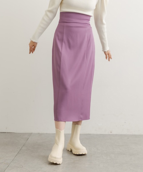 OLIVE des OLIVE（オリーブデオリーブ）の「ペンシルラインスカート（スカート・レディース・ブラック/パープル/ブラウン/オリーブ/アイボリー・FREE）」の14枚目の写真