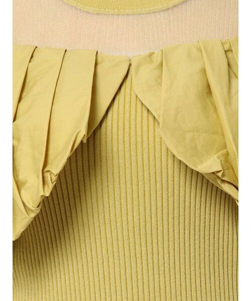 LAGUNAMOON（ラグナムーン）の「バルーンオフショルダーニットプルオーバー（ニット/セーター・レディース・アイボリー/イエロー/ミント・FREE）」の7枚目の写真