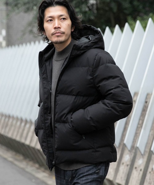 URBAN RESEARCH ROSSO MEN（アーバンリサーチロッソメン）の「『XLサイズあり』ファンクショナルフードダウン（ダウンジャケット/コート・メンズ・チャコールグレー/ブラック/カーキ・MEDIUM/LARGE/X-LARGE）」の2枚目の写真