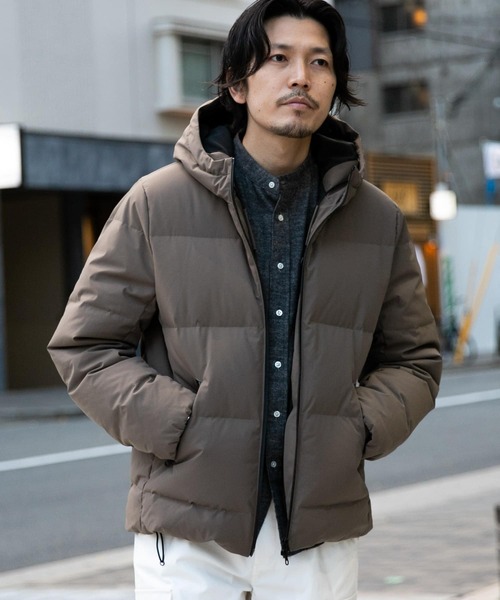 URBAN RESEARCH ROSSO MEN（アーバンリサーチロッソメン）の「『XLサイズあり』ファンクショナルフードダウン（ダウンジャケット/コート・メンズ・チャコールグレー/ブラック/カーキ・MEDIUM/LARGE/X-LARGE）」の20枚目の写真