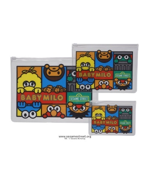 BAPE x Sesame Street PVC 3p Pouch Set