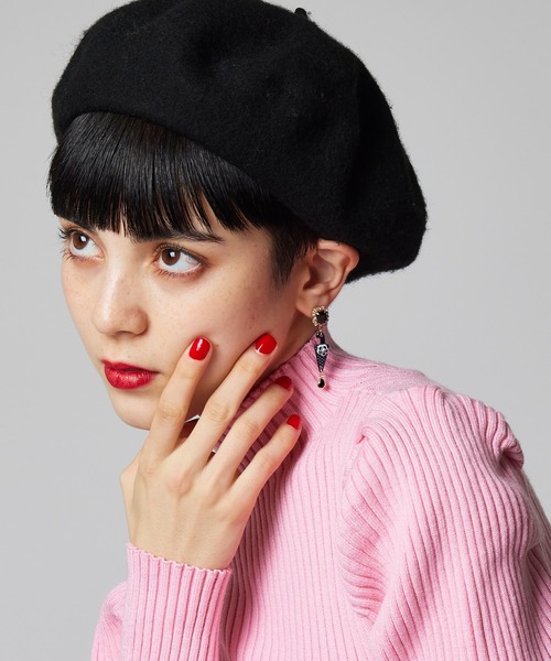 Narcissus(ナルシス)の「【Narcissus】ビジューレトロピアス(ピアス(両耳用)・レディース・ブラック・FREE)」の6枚目の写真