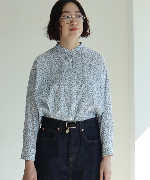 yuni（ユニ　）の「コットンキュプラ flower pr wide ブラウス（シャツ/ブラウス・レディース・サックスブルー/グレー・FREE）」の15枚目の写真