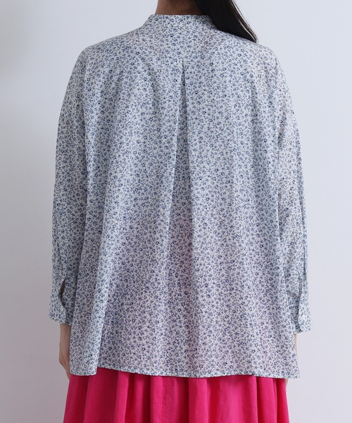 yuni（ユニ　）の「コットンキュプラ flower pr wide ブラウス（シャツ/ブラウス・レディース・サックスブルー/グレー・FREE）」の4枚目の写真