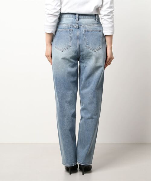 179/WG(イチナナキュウダブルジー)の「ハイライズテーパードデニム(デニムパンツ・レディース・ライトブルー・SMALL/MEDIUM)」の3枚目の写真