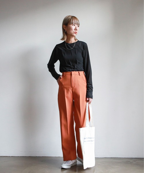 feepur（フェピュール）の「クルーネックシアートップス（Tシャツ/カットソー・レディース・ブラック/ベージュ/オフホワイト/ミント・MEDIUM）」の15枚目の写真